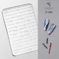 3D relief nail art silicone mold featuring various buckle patterns for DIY designs - Patterned Buckles (JT058)