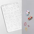3D nail art silicone mold for DIY relief jewelry designs with heart and line patterns - Heart And Geometric Style (JT071)
