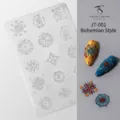 Επαγγελματικό καλούπι νυχιών 3D με μποέμικα μοτίβα μαντάλα για διακόσμηση μανικιούρ - Bohemian Mandala Style (JT-001)