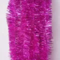 Glänzende magentafarbene Lametta-Girlande für festliche Partydeko - 7CM Breit (2 Meter Lang) / Fuchsia