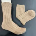 50% Merinowolle Wadenstrümpfe einfarbig Rippstrick Freizeit Winter warme Unisex Socken - 36-40 / Farbe 3