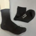 50% merino wool mid-tube socks casual daily wear solid black winter fashion socks - S36-38 / Black 2