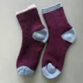 Merino wool thick thermal cushion socks for outdoor hiking and skiing sports detail view. - 36-42 / Color 3