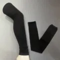 High quality merino wool blend long leg warmers for women, solid black solid daily wear. - One Size / Color 5