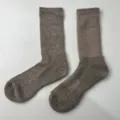 Close-up detail of thick merino wool cushioned socks, soft texture and warm winter design. - 39-44 / Coffee