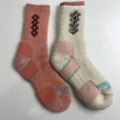 Merinowolle Outdoor Wandersocken dicke thermische Frottee Sportsocken für Damen Herren - 36-42 / Koralle