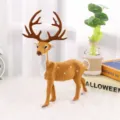 Figura de reno de peluche realista para decoración festiva de Navidad en el hogar - 30cm