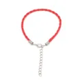 Rotes geflochtenes Wachsseil-Armband mit verstellbarem Metallverschluss für DIY - 3.0MM,17+5CM / Rot
