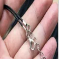 Black leather cord necklace with a silver lobster clasp and adjustable extender chain. - 2.0MM, 45+5CM / White K