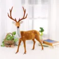 Figura de ciervo sika de felpa realista para decoración navideña y escaparates - 60CM