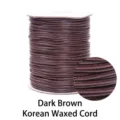 Spool of premium dark brown Korean waxed cord for jewelry making and DIY crafts - 0.5mm about 160.1m rolls / Dark Brown