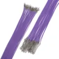 2mm lila gewachste Baumwollkordel Halskette mit Karabinerverschluss für DIY - Hellviolett