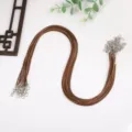 Braunes 2mm koreanisches Wachsseil-Halskettenseil mit silbernem Karabiner für DIY-Schmuck - Hellkaffee