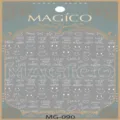 Αυτοκόλλητο νυχιών Magico MG-090 με χαμογελαστά πρόσωπα, καρδιές και αγγλικές λέξεις - Χαμογελαστό πρόσωπο / MG-090 Χαμόγελο Λευκό