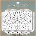 Magico αυτοκόλλητα νυχιών με μαύρα και ροζ σχέδια αστεριών, μοντέλο MG-036 - 五星黑色(36)