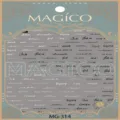 Αυτοκόλλητα νυχιών Magico με καλλιγραφικά αγγλικά λόγια και σχέδιο καρδιάς MG-314 - 314 black and white strip English
