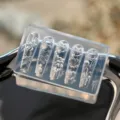 MJ-011 sweet style silicone nail art mold featuring 3D bow and heart lace-up patterns - MJ-011 (Bowknot & Denim Style)