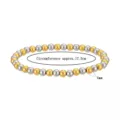 Detaillierte Spezifikation des 4mm Edelstahlperlenarmbands in Gold und Silber - 4mm Zweifarbig Gold & Silber