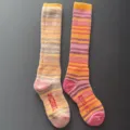 Merino wool thermal ski socks for women, thick loop cushion long winter outdoor sports. - 36-42 / Multicolor Style 3