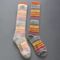 Thickened merino wool ski socks for women, warm thermal long tube loop outdoor sports socks. - 36-42 / Multicolor 2