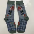 Retro cartoon cotton mid-tube socks for women, forest style cute rabbit pattern casual socks. - Style 17