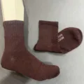 Merino wool mid-calf socks solid color casual thermal warm winter dress socks for daily wear - S (36-40) / Dark Brown