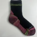 Merino wool thick thermal hiking ski sports socks for outdoor activities black pink - 36-42 / 12