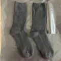 Merino wool mid-calf socks for men and women, classic ribbed knit design in dark grey. - 36-40 / Black 15