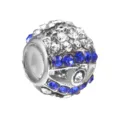 Sfera in Strass Blu Bianco (024) / 1 Pezzo/Confezione