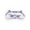 Close-up of the cute husky expression on a cartoon sleep mask with soft fabric texture - Husky Style (Without Ice Pack)