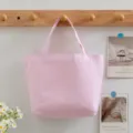 Bolso tote de rayas rosas y blancas para mujer 2025 verano bolsa de compras retro grande - Rosa