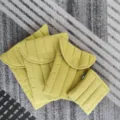Fundas acolchadas amarillo mostaza para portátiles y tabletas en un juego de cuatro - 15 Pulgadas / Verde matcha