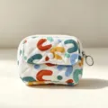 Mini bolsa acolchada con patrón abstracto colorido para auriculares y monedas pequeñas - 12*1.5*9cm / Patrón U de Colores