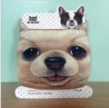 Nahaufnahme einer atmungsaktiven Baumwollmaske mit süßem 3D-Tiergesichtsdruck. - Erwachsene / Golden Retriever