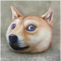 Divertido cojín de peluche 3D Shiba Inu Doge para decoración de casa y coche - Amarillo Doge