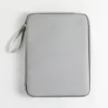Minimalist grey PU leather 11-inch waterproof tablet sleeve with hand strap - Gray / 11"