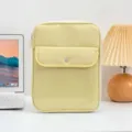 Funda protectora vertical para iPad en amarillo pálido con bolsillo frontal a presión - 11 Pulgadas (28*2*21cm) / Amarillo