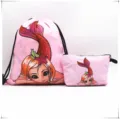 Mochila con cordón de sirena rosa y juego de bolsas pequeñas con cremallera - Sirena 5 / Conjuntos