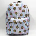 Tie-dye backpack with monkey emoji print for school and travel - Cute Monkey
