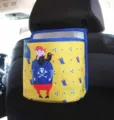 Poubelle de voiture suspendue pour siège arrière avec motif pirate de dessin animé sur toile - Oiseau Pirate