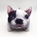 Lindo soporte de caja de pañuelos de felpa de bulldog francés para el reposabrazos - Nuevo Bulldog Francés