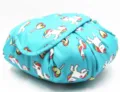 Portable blue drawstring makeup bag with cute unicorn and heart lollipop patterns - DJ-2
