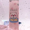 Cute pink cartoon milk box shaped pencil case with adorable pig motif and star background - Drink More Water