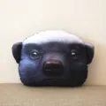 Reposacabezas 3D realista de tejón de miel para coche, cojín de cuello - Tejón Melero / 22*28 cm