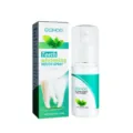 Gros plan détail du flacon spray buccal blanchiment des dents EELHOE et boîte 30ml. - 30ml