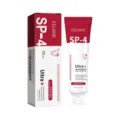 Vue détaillée du tube de dentifrice blanchissant probiotique EELHOE SP-4 avec sa boîte. - 120.00g / Rouge