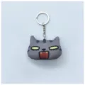 Llavero de cabeza de gato de peluche único con diseño creativo de impresión 3D - Gato Enojado