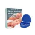 Ensemble d'embout buccal anti-ronflement EELHOE avec boîte de rangement pour mieux dormir. - Transparent/Bleu