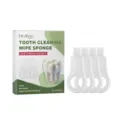 Oralhoe tooth cleaning wipe sponge 4 pieces oral care white teeth whitening tool kit - 4Pcs / White