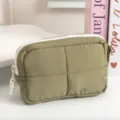 Neceser de viaje acolchado de nailon impermeable verde oliva para almacenamiento portátil - L / Verde Militar